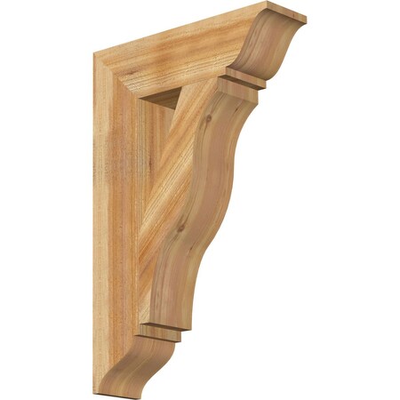 Funston Traditional Rough Sawn Bracket, Western Red Cedar, 6"W x 22"D x 34"H